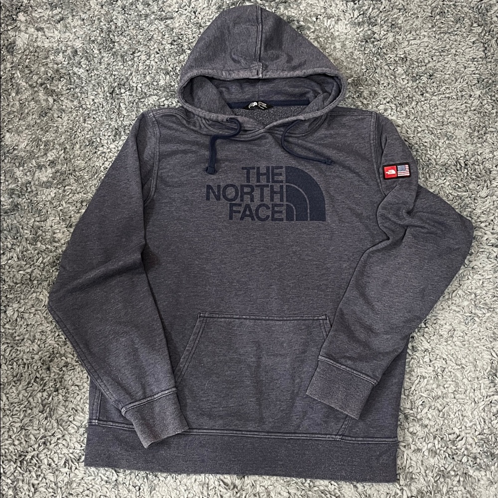 The North Face Dark Blue/Gray Pullover Hoodie Large